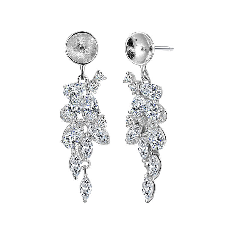 Zircon Light Luxury High-grade Tassel Sparrow Earrings
