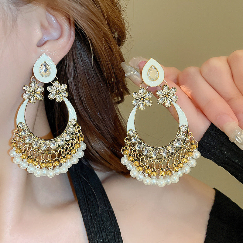 Water Drop Tassel Ethnic Style Chinese Earrings