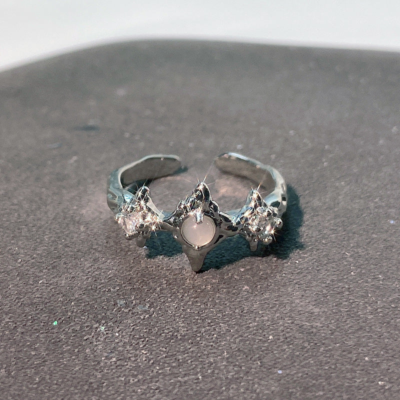 High Sense Niche Design Cold Wind Cross Rings