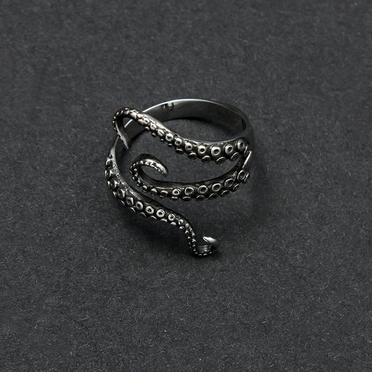 Night Punk Octopus Stainless Steel Titanium Rings