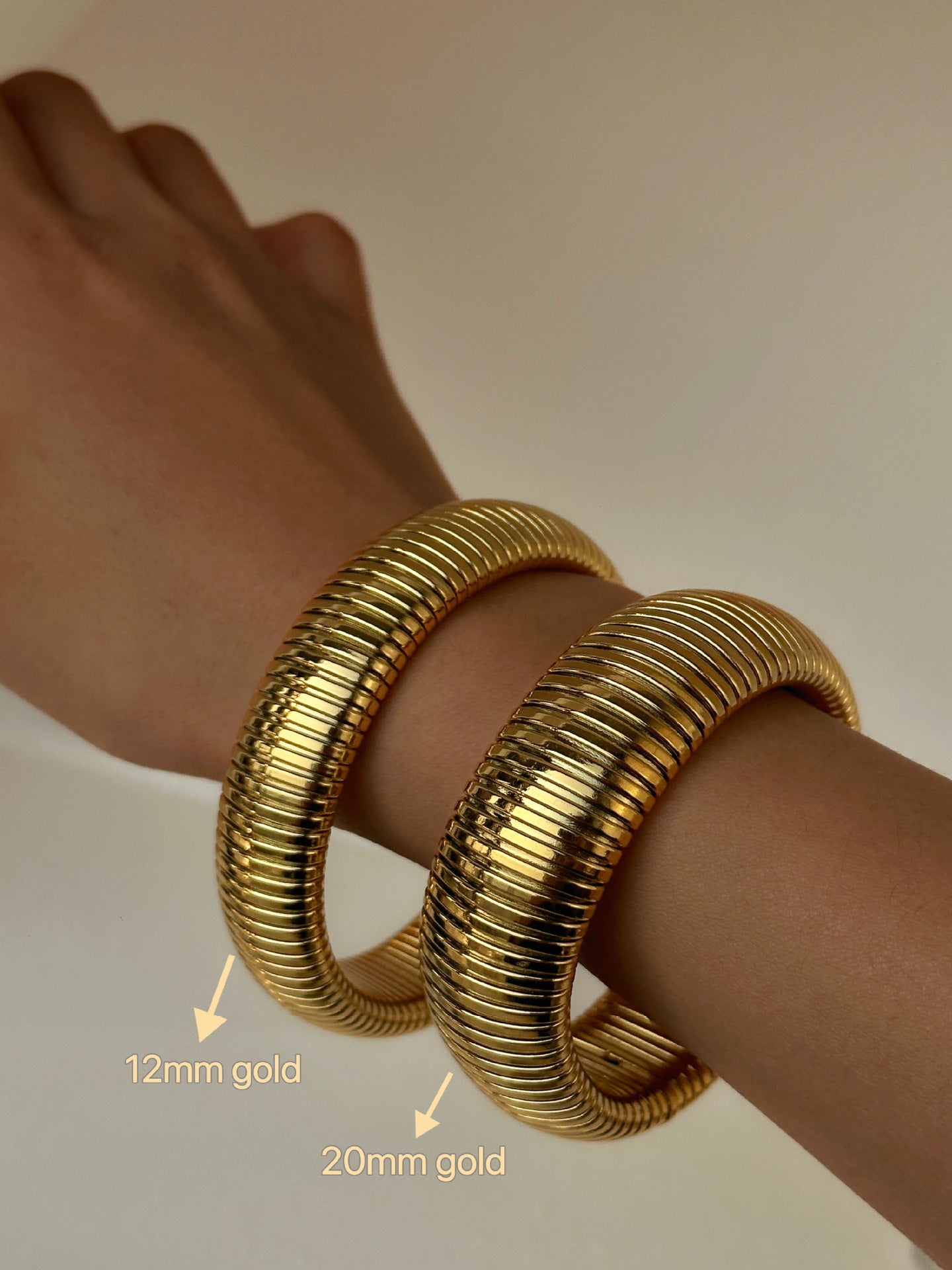 Plated Titanium Steel Vintage Elastic Gypsy Bracelet