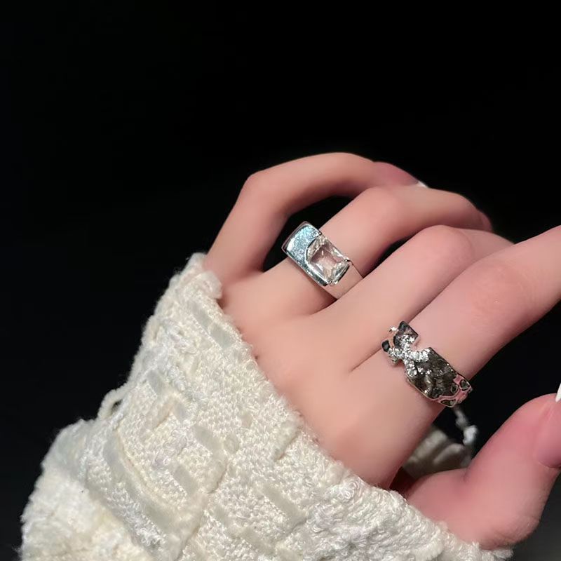 Design High-grade Cold Style Asterism Open Female Rings