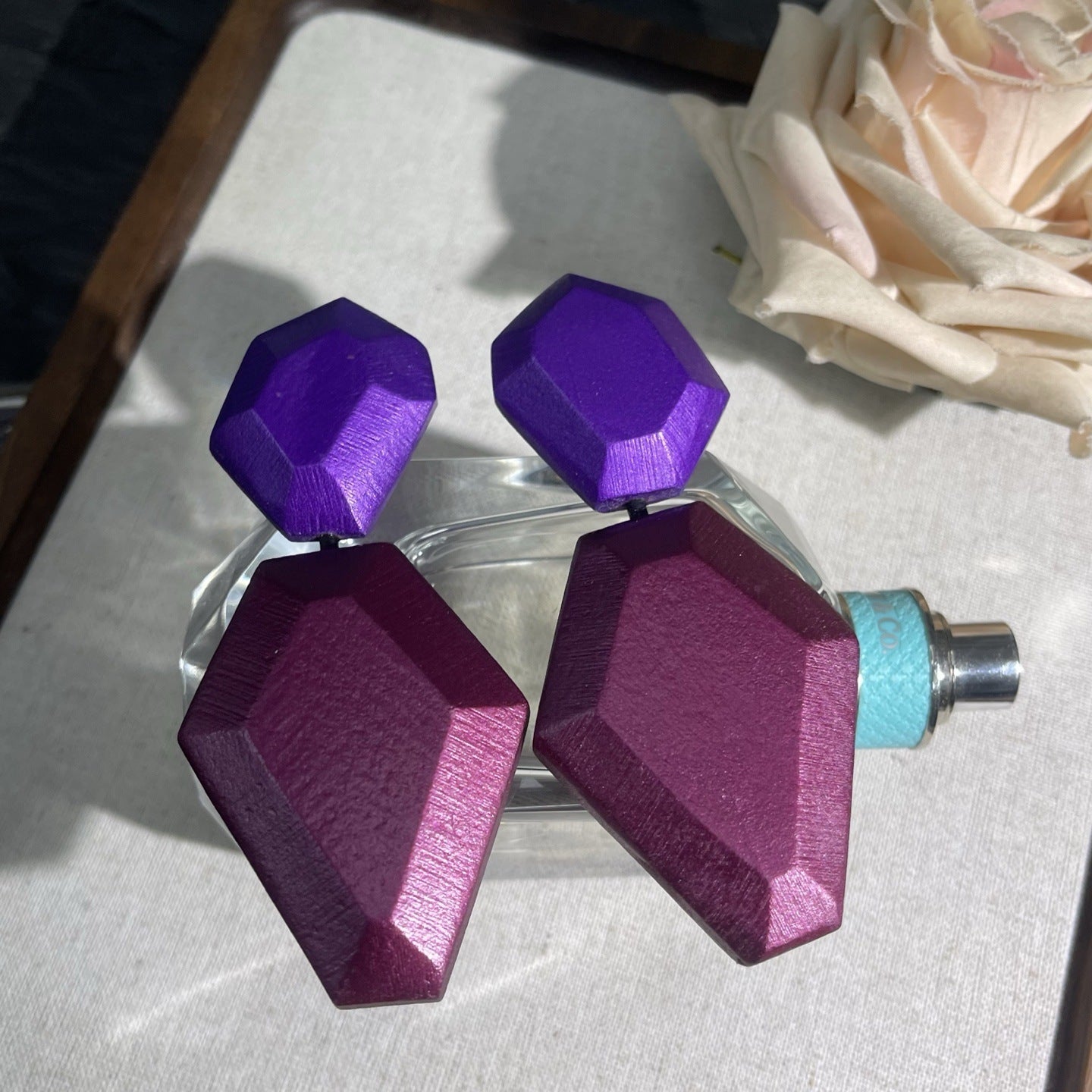 Mi Ebony Colorful Exquisite Ear Clip Niche Personality Earrings