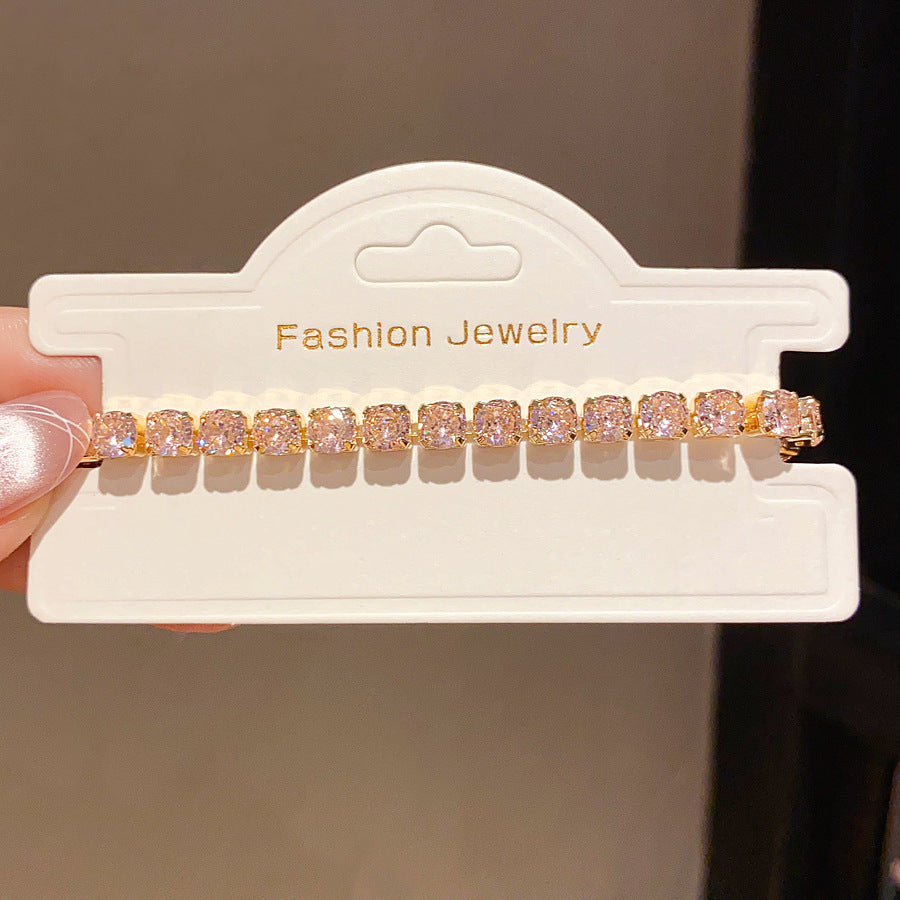 Pink Heart Diamond Flower Light Luxury Minority High Sense Fashion Bracelet