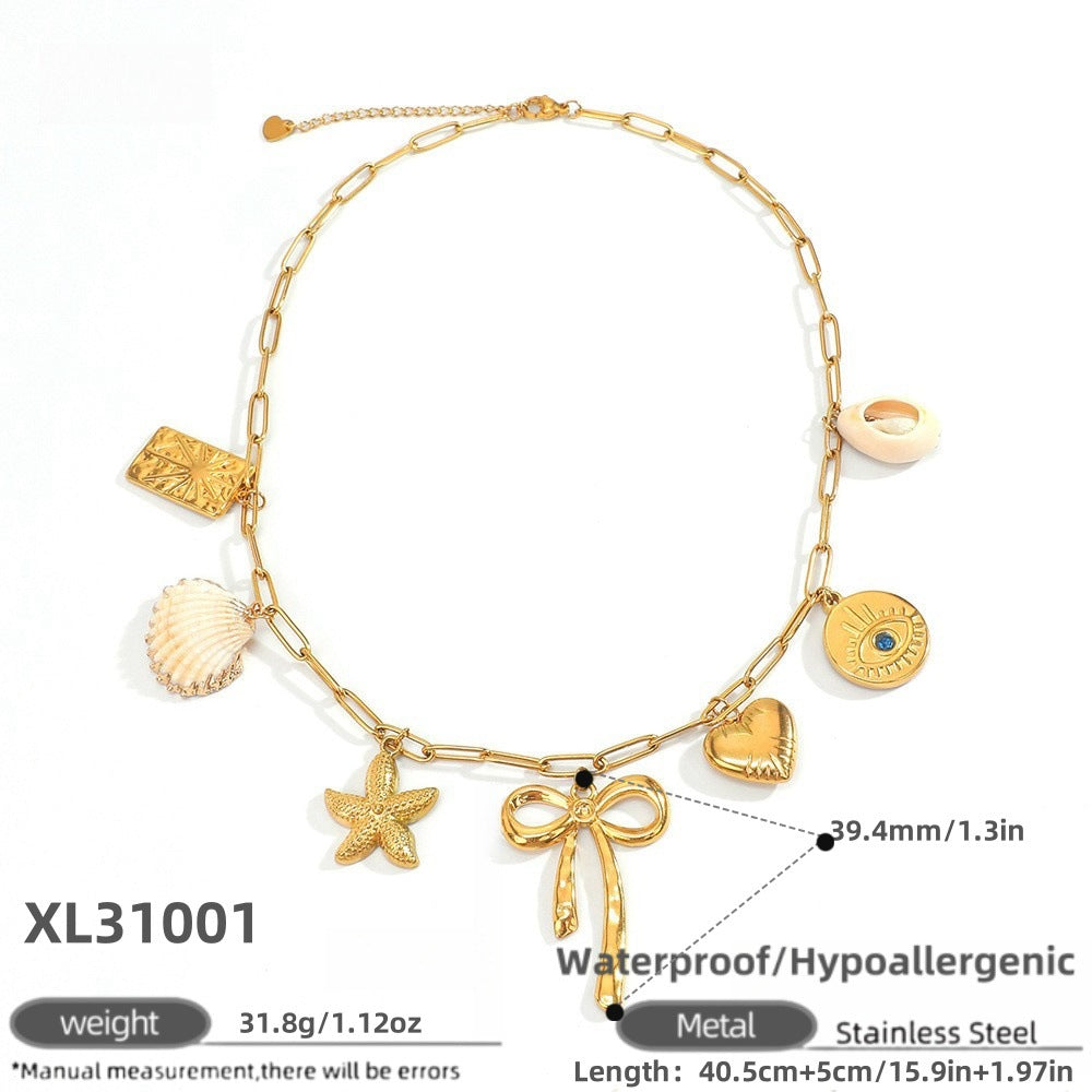 Sun Shell Single Layer Chain Minority Necklaces