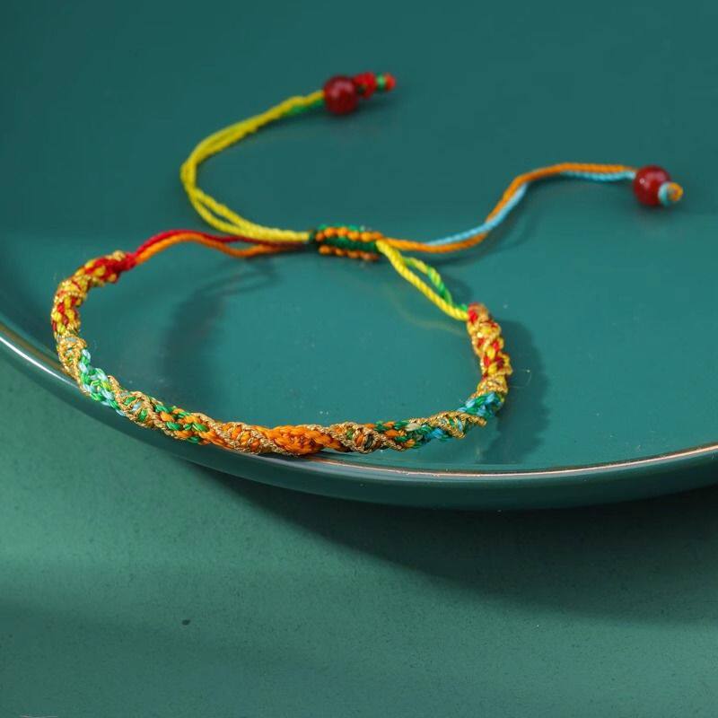 Children's Colorful Rope Line Hand Woven National Style Adult Bracelet