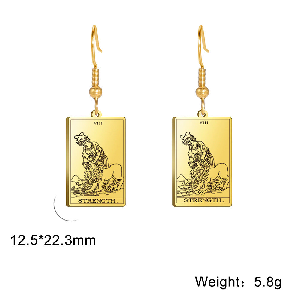 Classic Retro Tarot Series Personality Fashion Earrings