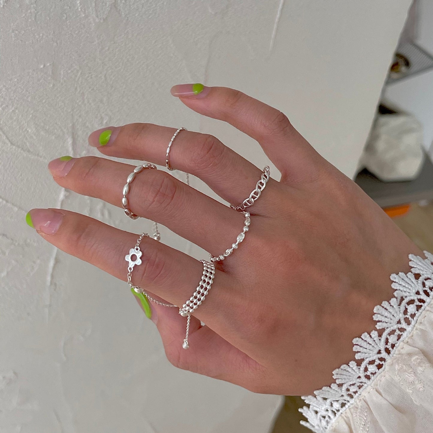 Female Pull Soft Chain Sterling Sier Affordable Luxury Rings