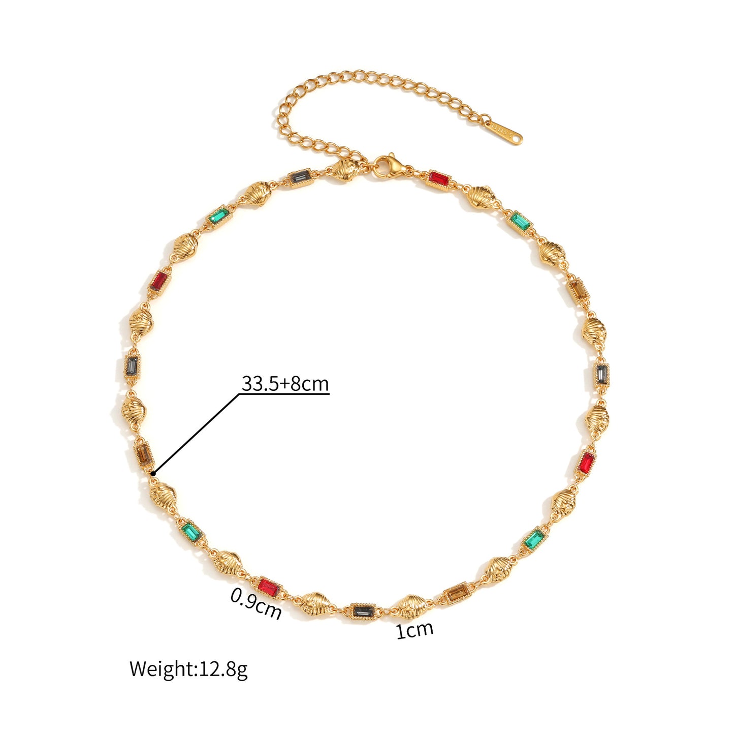 Women's Loving Heart Zircon Gold Fashion Design Stainless Steel Jewelry Set