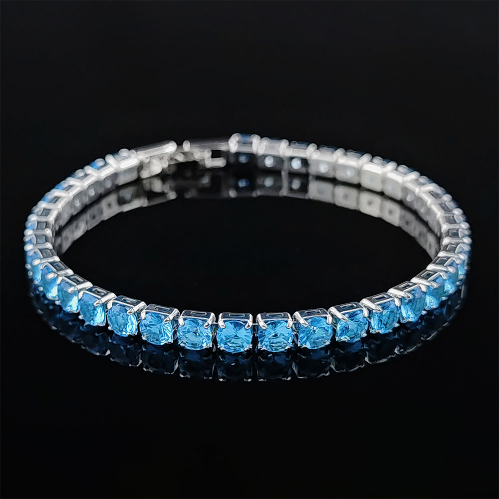 Hip Hop Tennis Zircon Female Full Bracelets