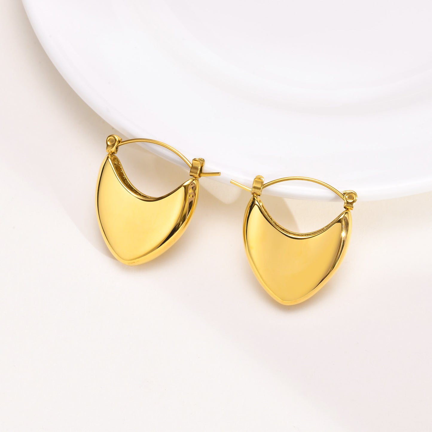 Women's Stainless Steel Gold Hollow Simple Geometric Earrings