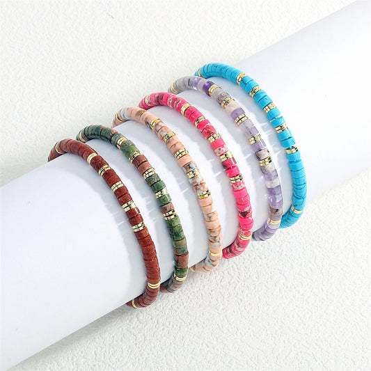 Barrel Beads Braided Rope Colorful Simple Fashion Bracelets