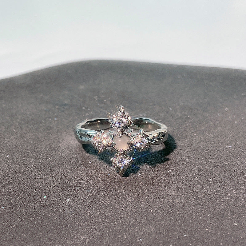 High Sense Niche Design Cold Wind Cross Rings