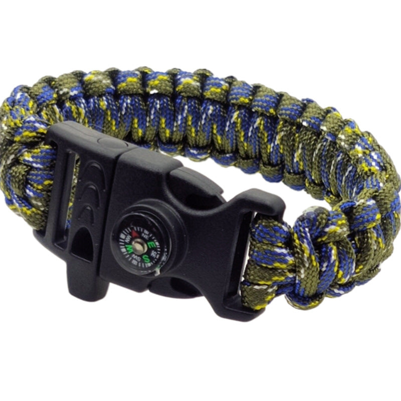 Parachute Cord Emergency Survival Mountaineering Compass Bracelets