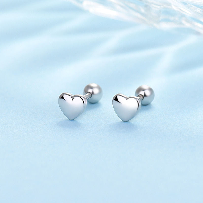 Sier Titanium Stainless Steel Love Clover Earrings