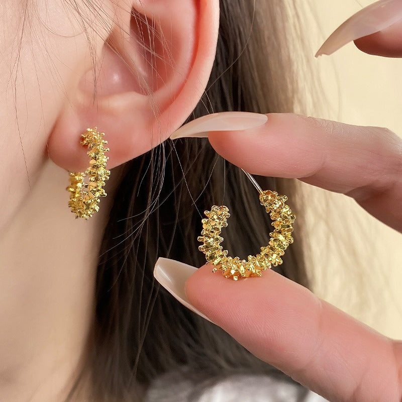 Affordable Luxury Style Female Geometric Ellipse Earrings