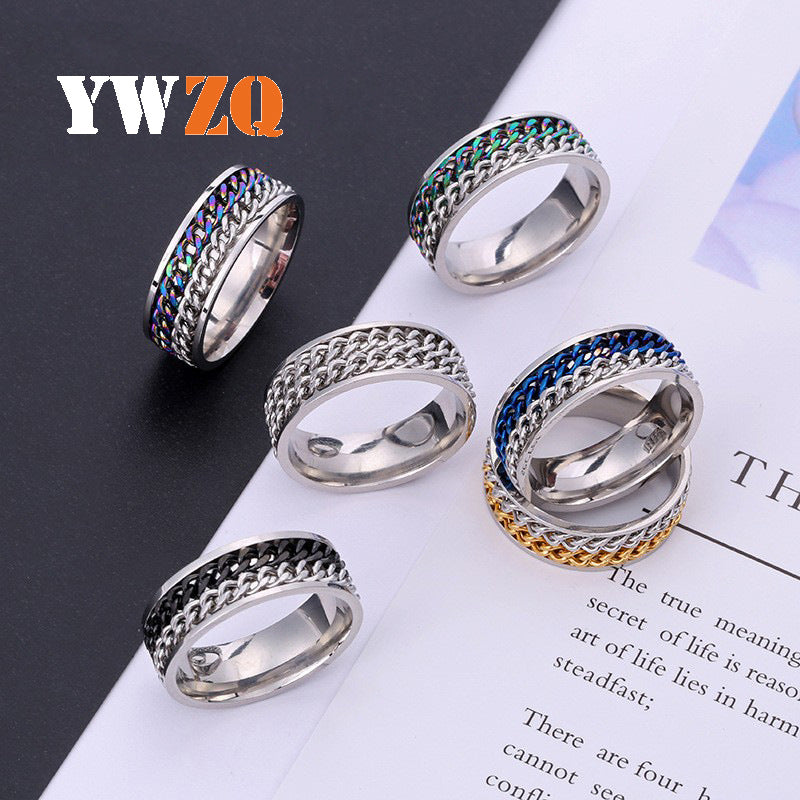 Stainless Steel Rotatable Double Row Chain Rings