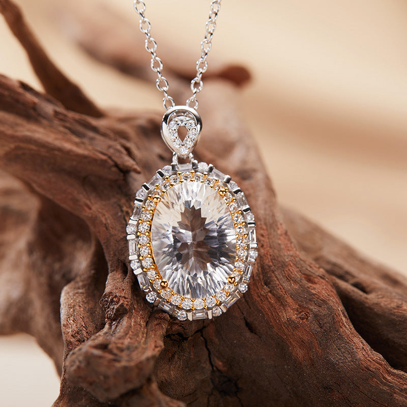 Sterling Sier Gold Natural Colored Gems Pendants