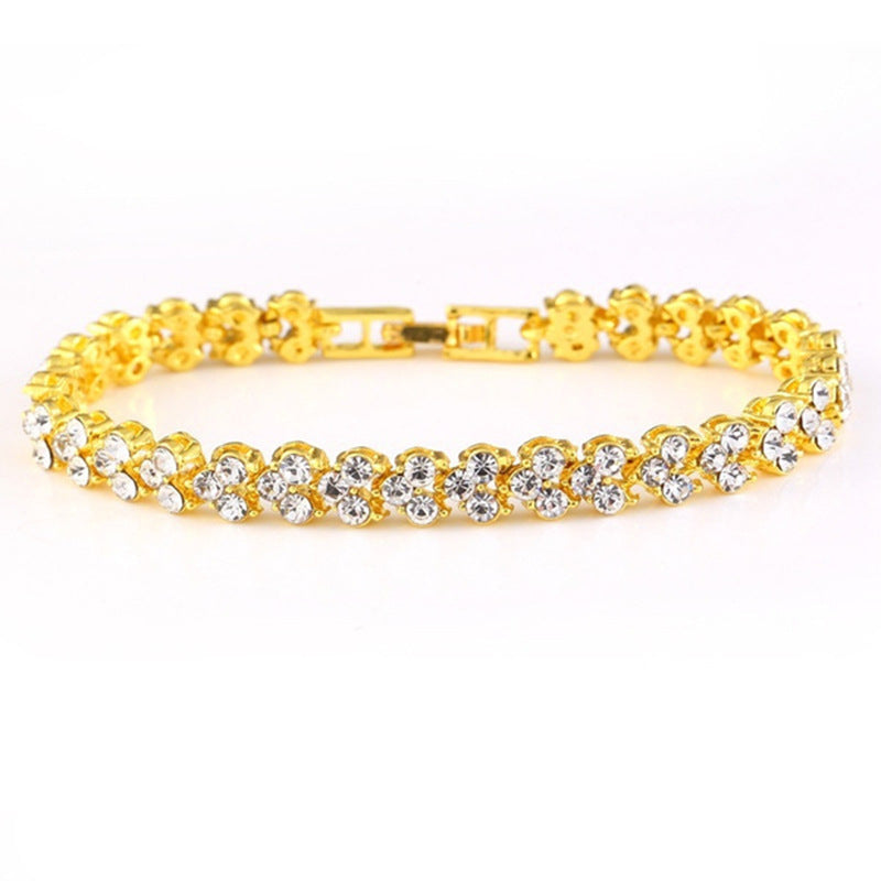 Women's Roman Brick Crystal Bangle Accessories Bracelets