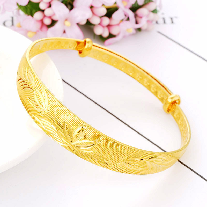 Women's Placer Gold Ancient No Color Fading Summer High-grade Dragon Phoenix Bracelets