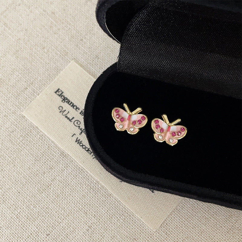 Women's Small Exquisite Butterfly Collection Simple Light Luxury Elegant Fashion Earrings