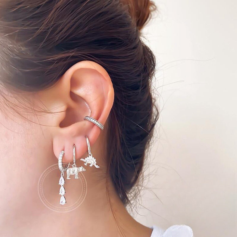 Stylish Water Drop Shaped Tassel Female Color Earrings