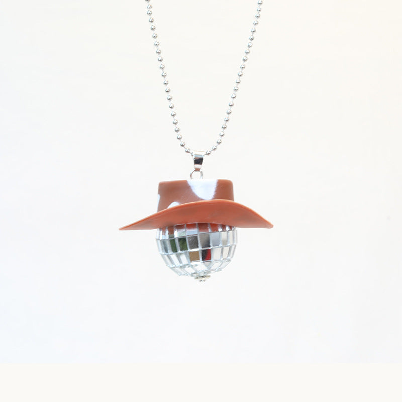 Glass Ball Cowboy Hat Mirror Creative Bracelets