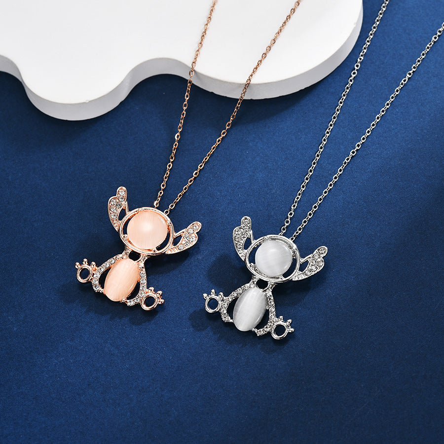 High-grade Cute Stitch Special Interest Light Necklaces