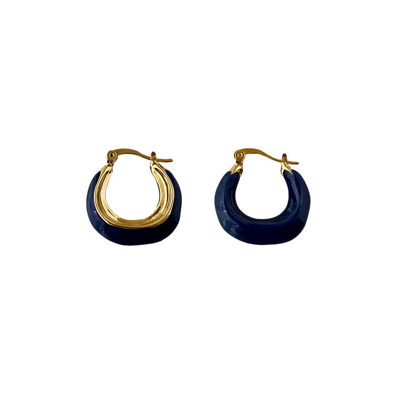 Blue Ear Cold Style Niche Design Earrings