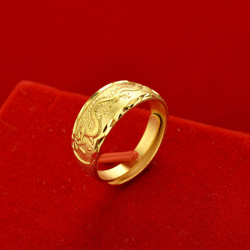 Vietnam Placer Gold Dragon Phoenix Gold-plated Rings