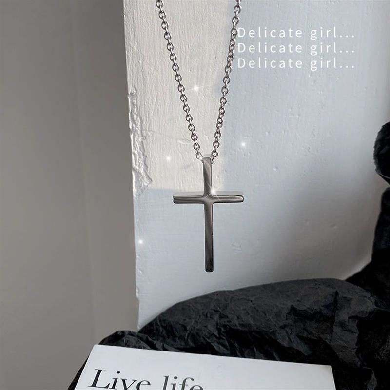 Women's & Men's Cross Couple Light Luxury Sweater Chain Necklaces