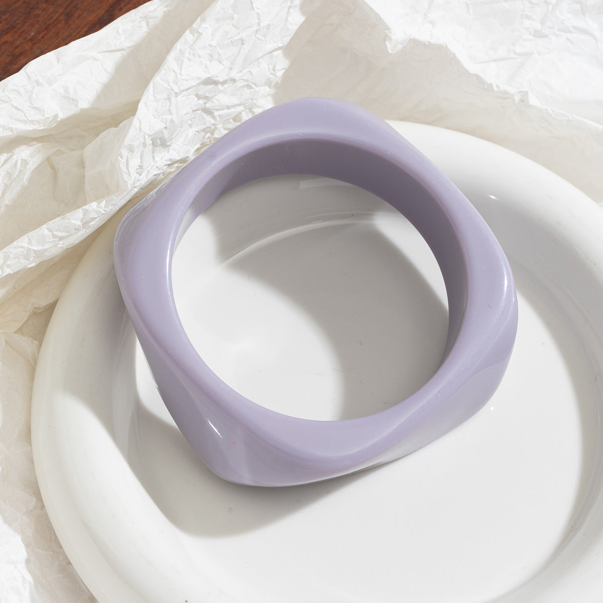 Women's Irregular Blooming Resin Curved Girlfriends Rings