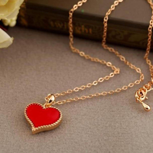 Clover Love Heart Clavicle Chain Lucky Necklaces