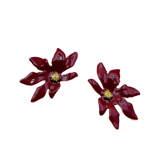 Women's French Flower Gradient Mori Style Enamel Glaze For Earrings