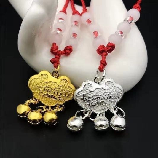 Longevity Lock Female Safe Trip Sier Necklaces