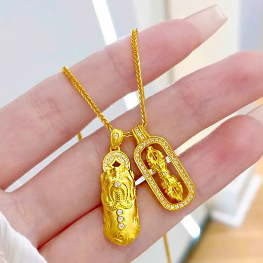 Vietnam Snow Gold Steel Pestle South Africa Tin Ancient Pendants