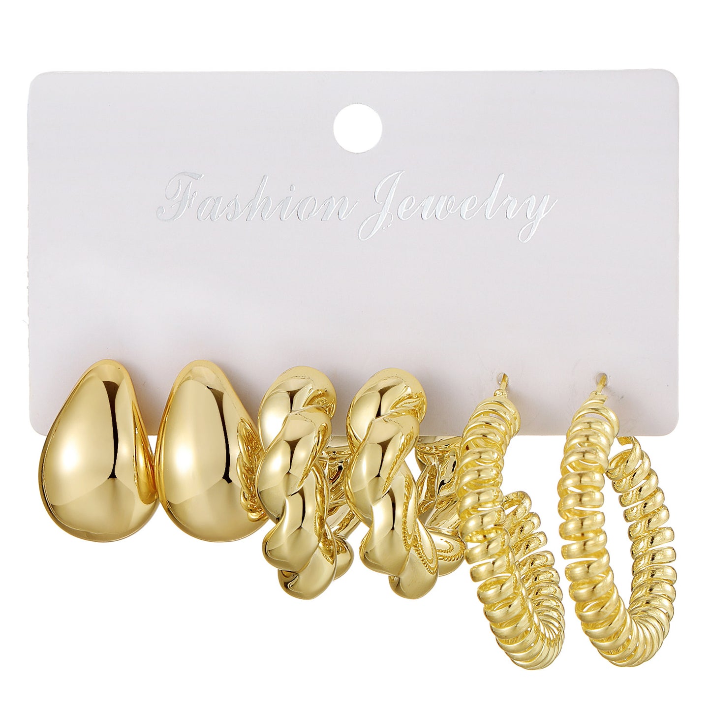 Creative Fashion Flattering Electroplated Shaped Twist Earrings