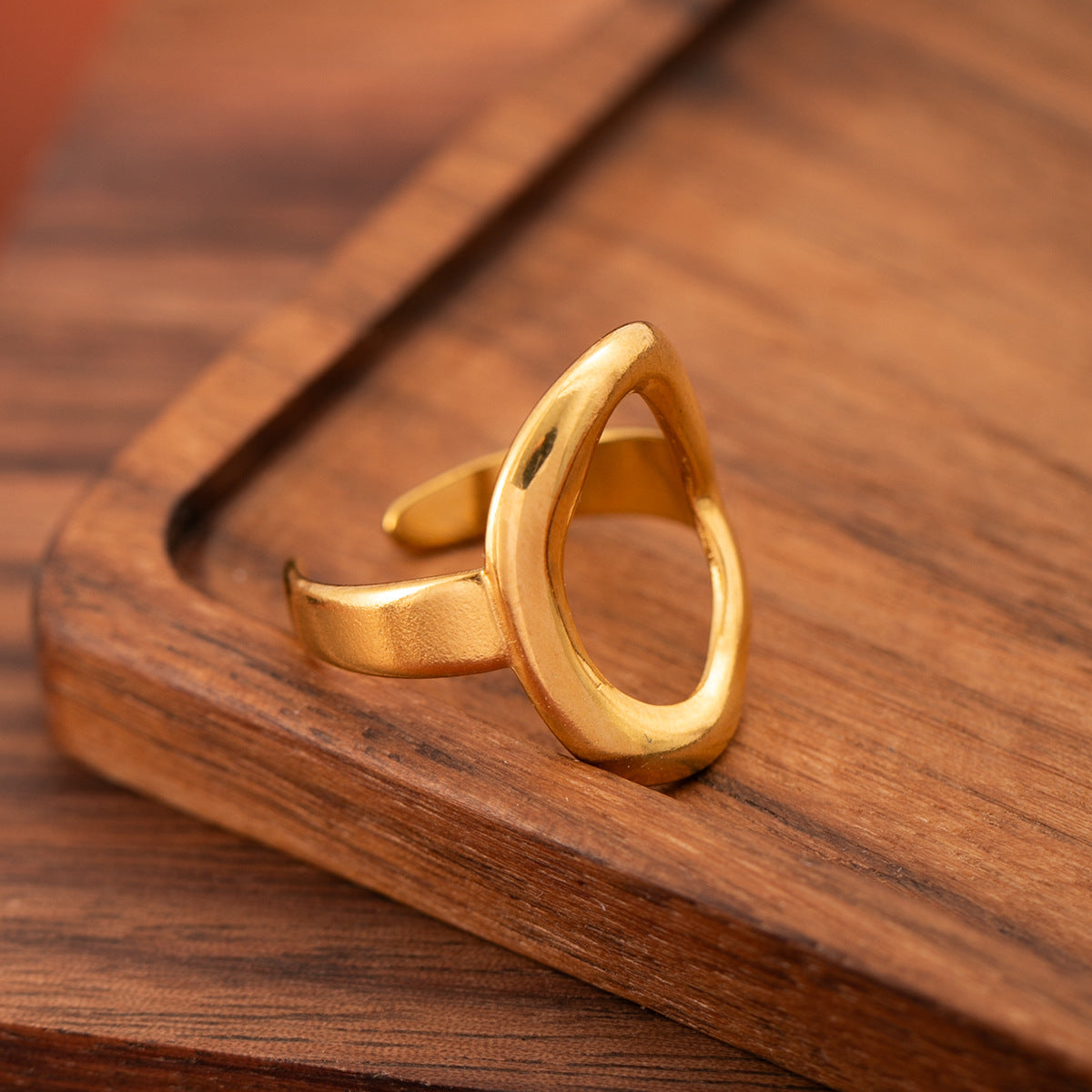 Vacuum Plating Titanium Steel Geometric High-grade Ring