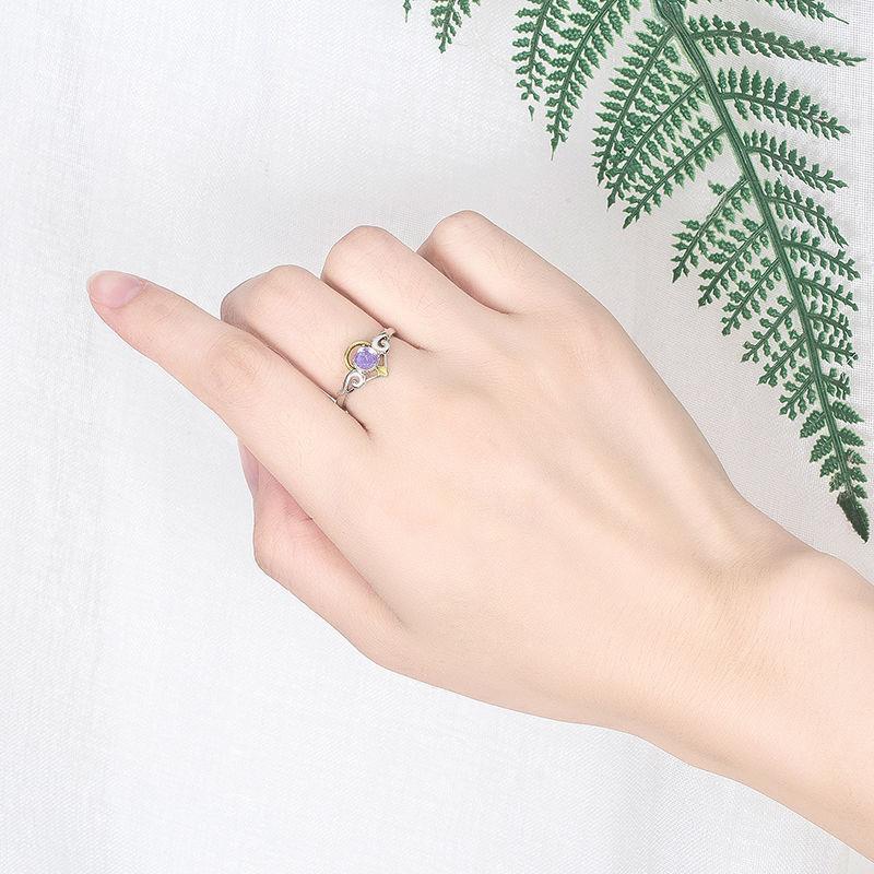 Devil Wings Moonstone Couple Fashion Valentine's Rings