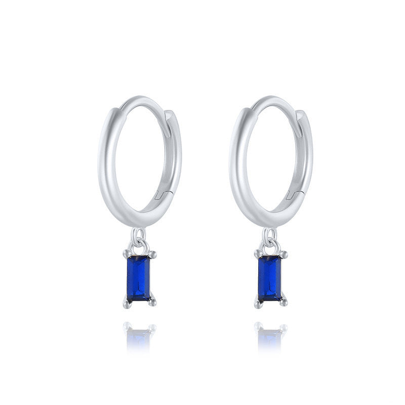 Rectangle Zircon Fashion Ear Clip Female Earrings