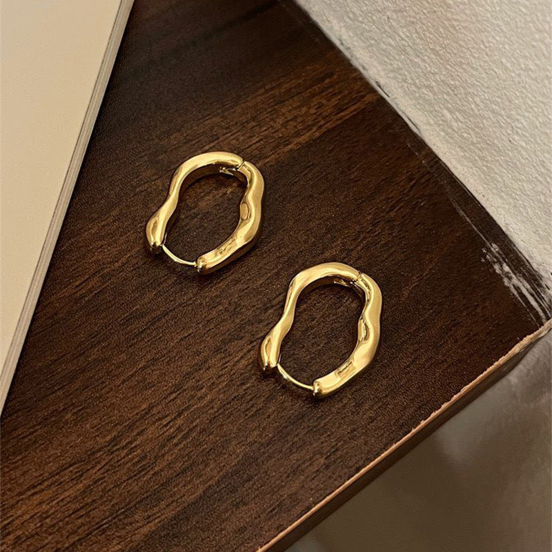 Affordable Luxury Style Female Geometric Ellipse Earrings