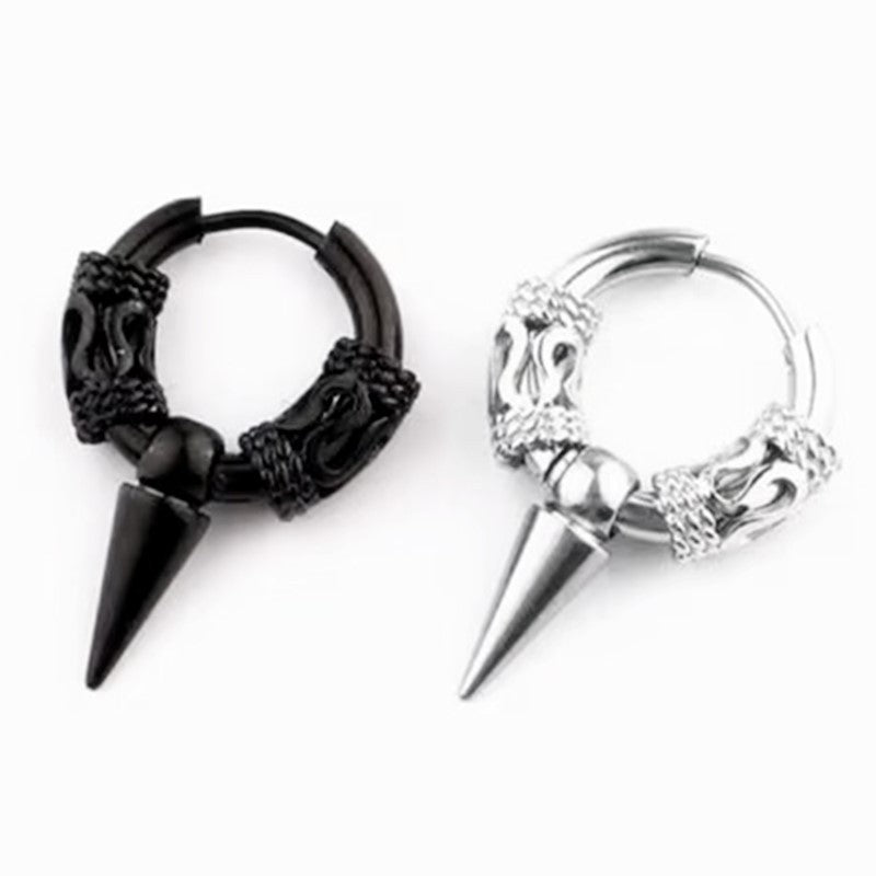 Women's & Men's Pattern Stainless Steel Titanium Ear Bone Earrings