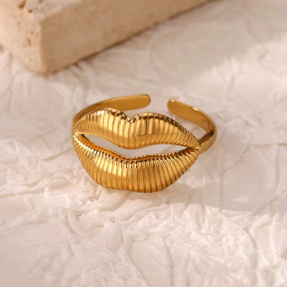 Simple Retro Aloofness Style Advanced Light Luxury Minority Design Fashion Rings