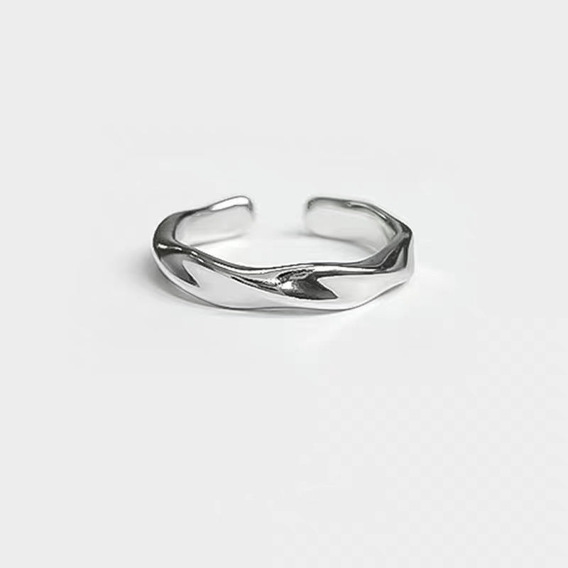 Women's Bow Simple Niche Design Geometric Lines Rings