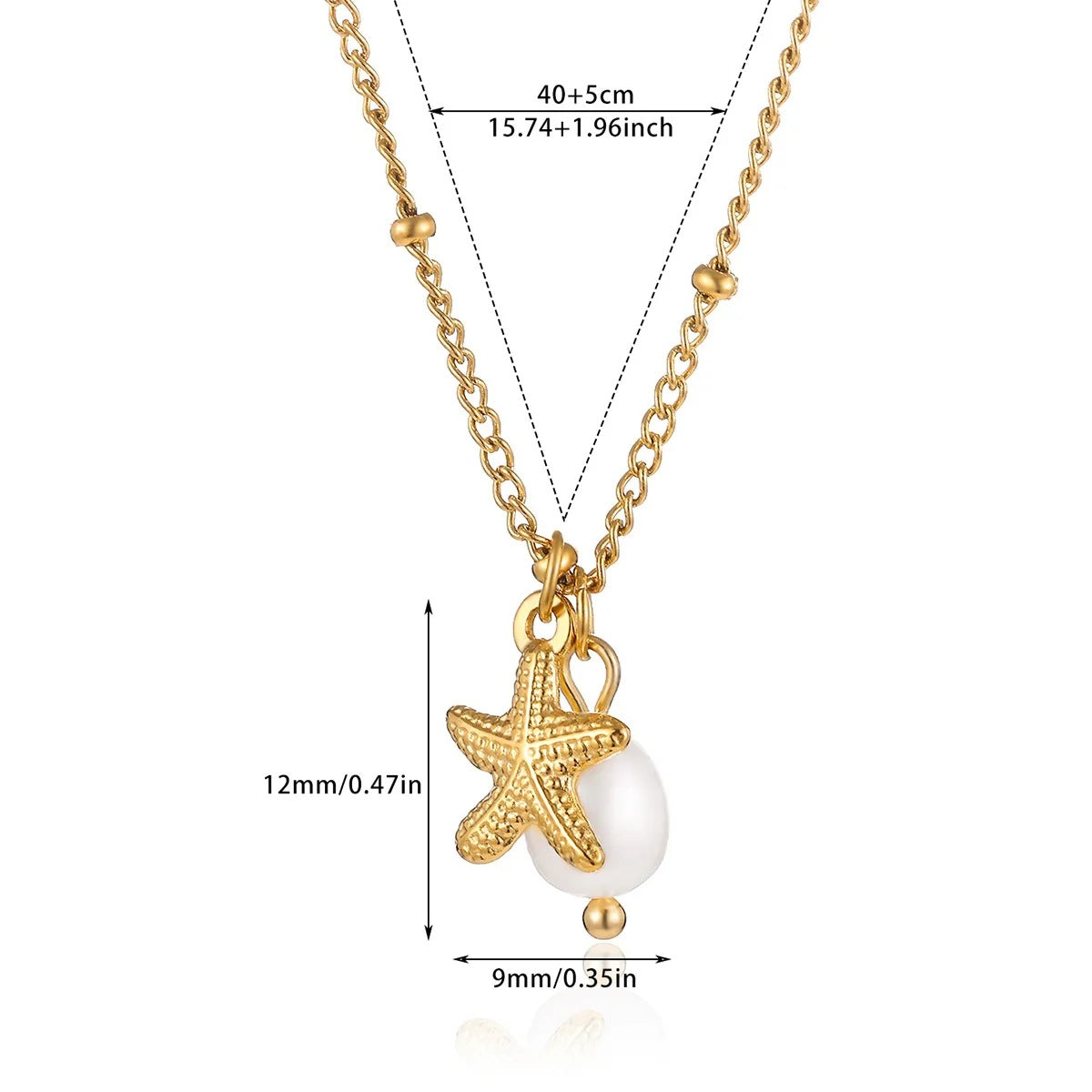Unique Texture Simple Five-pointed Star Female Necklaces