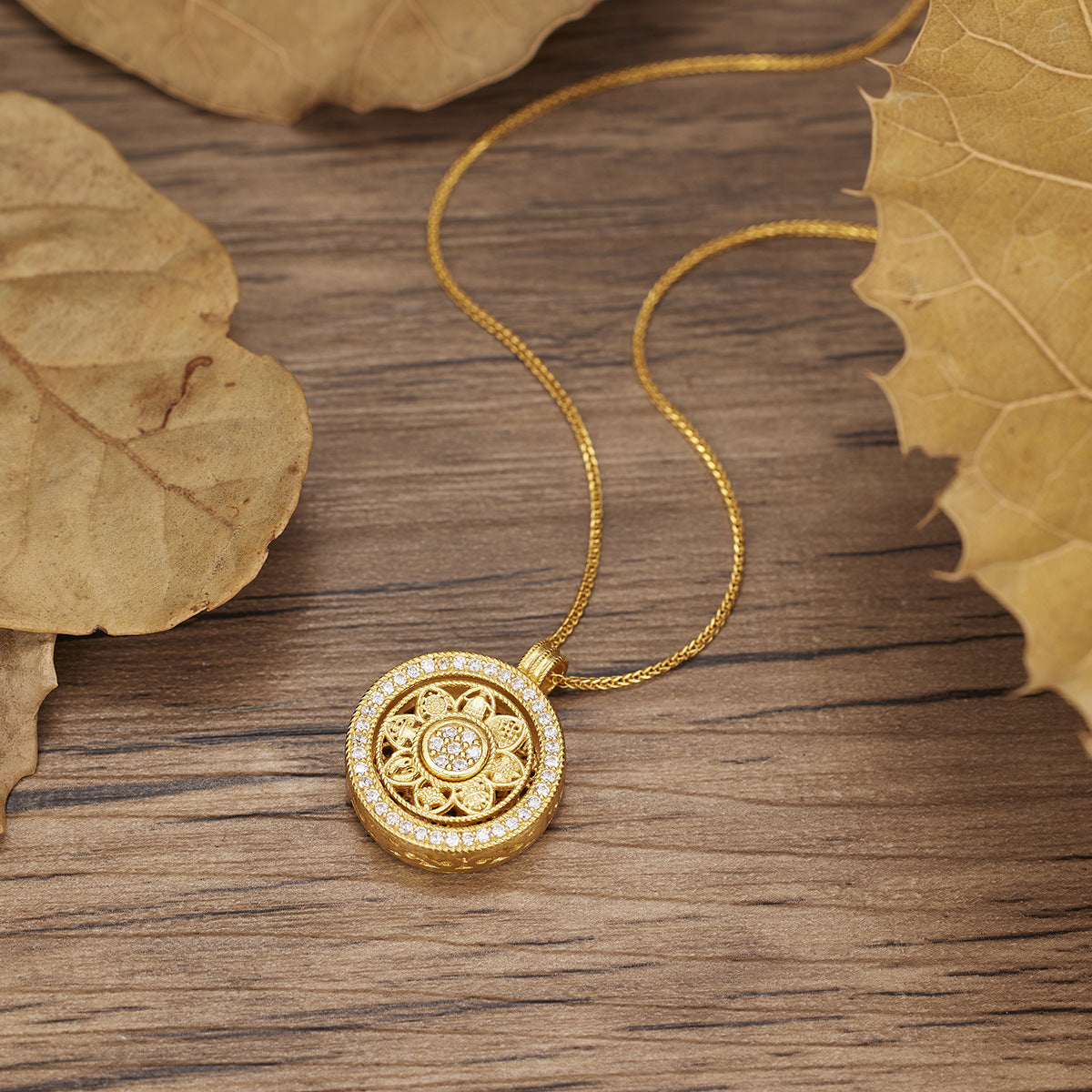 Women's Sterling Sier Rotating Compass National Trendy Necklaces