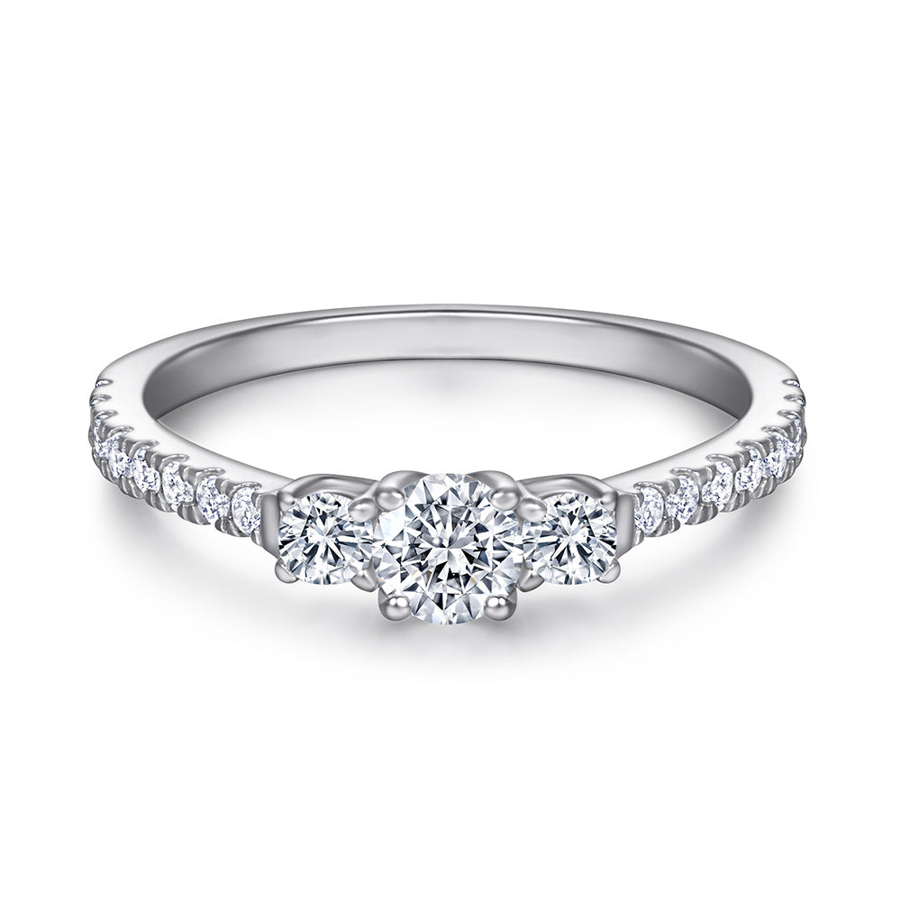 Sier Zircon Pearl Female Niche High Rings