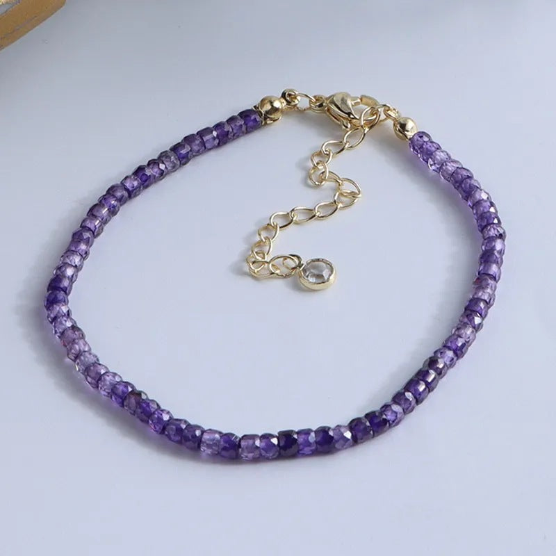 Alloy Female Design Twin Ornamental Stone Bracelets