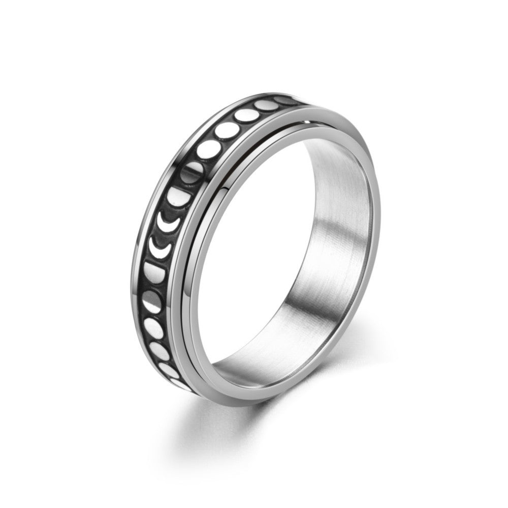 Personality Rotating Decompression Stainless Steel Corrosion Smear Oil Ring