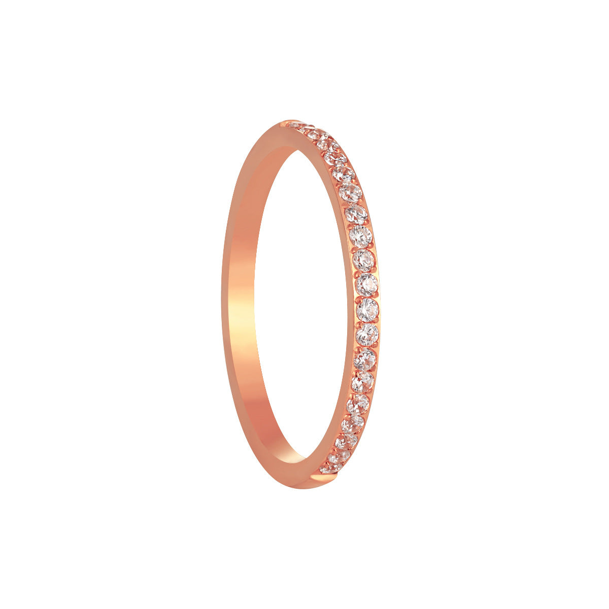 Style Light Luxury Half Inlaid Stone Fashion Niche Simple Rings